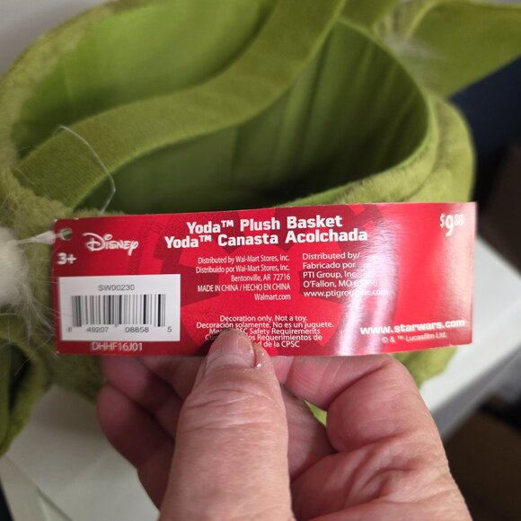 Star Wars Yoda Plush Easter Halloween Basket NWT - Picture 7 of 7